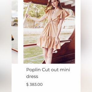 Popplin cutout mini dress